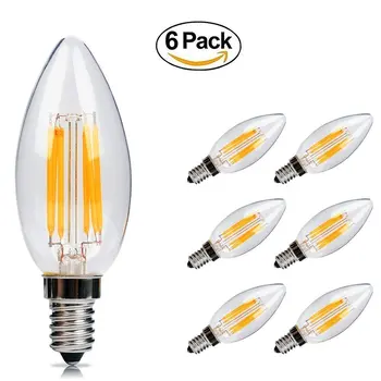 Beeforo Ampoule LED E14 6w LED Bulb E14 4W Flame Candle LED Candle Light Equivalent to Halogen Bulb glass ball bulb 110V-6pack
Beeforo Ampoule LED E14 6w LED Bulb E14 4W Flame Candle LED Candle Light Equivalent to Halogen Bulb glass ball bulb 110V-6pack