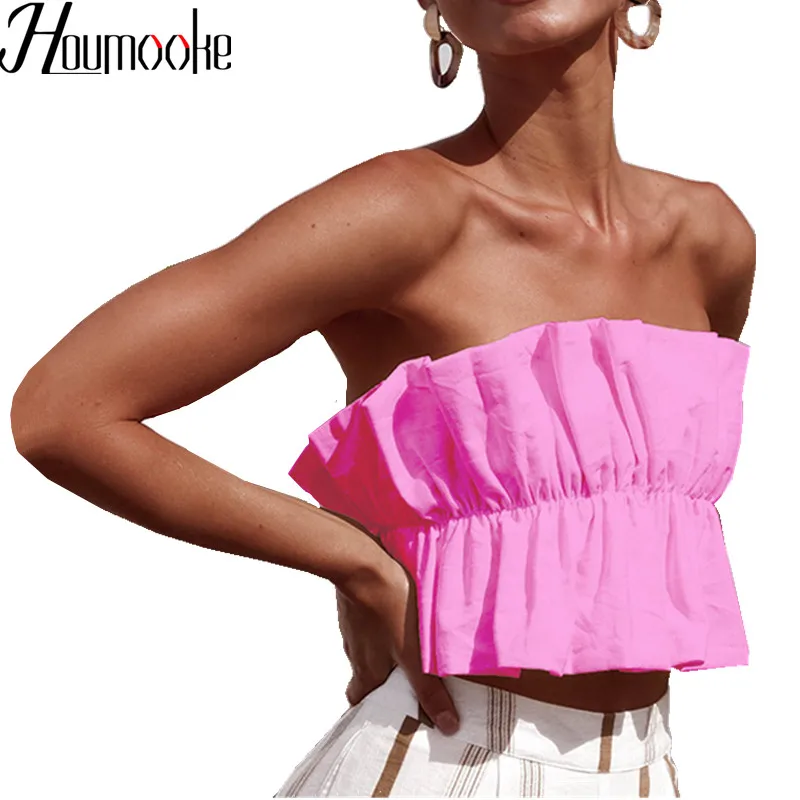 Houmooke 2019 New Fashion Women Summer Vest Top Harajuku Female Sleeveless Wrapped Chest Fold Casual Sexy Cropped Flounced Top
Houmooke 2019 New Fashion Women Summer Vest Top Harajuku Female Sleeveless Wrapped Chest Fold Casual Sexy Cropped Flounced Top