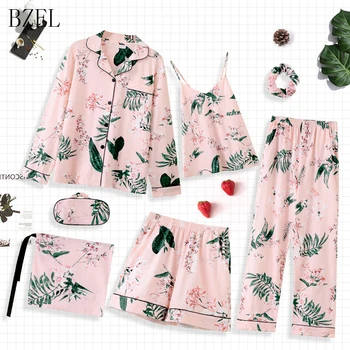 BZEL Womens Pajamas Sets Long Sleeve Suit Cotton Floral Large Size Girls Sleepwear New Women's Pijamas Suit Home Clothes Pyjama
BZEL Womens Pajamas Sets Long Sleeve Suit Cotton Floral Large Size Girls Sleepwear New Women's Pijamas Suit Home Clothes Pyjama