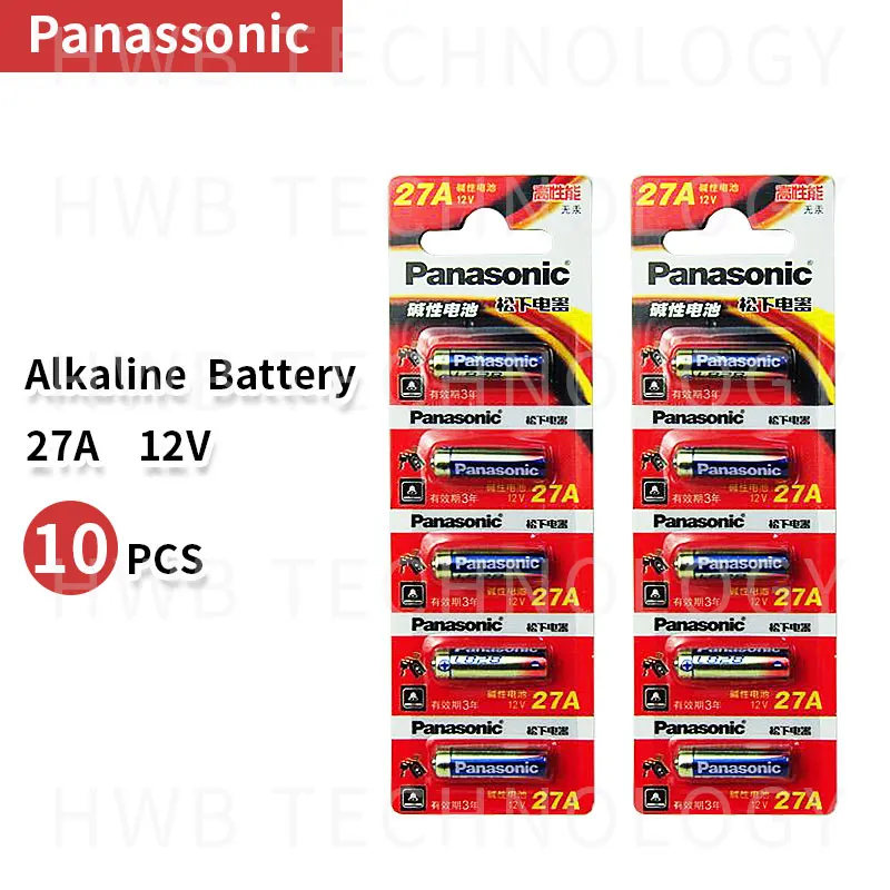 10 шт. щелочные аккумуляторы Panasonic 27A A27 12 В 27AE 27MN|Батарейки| |