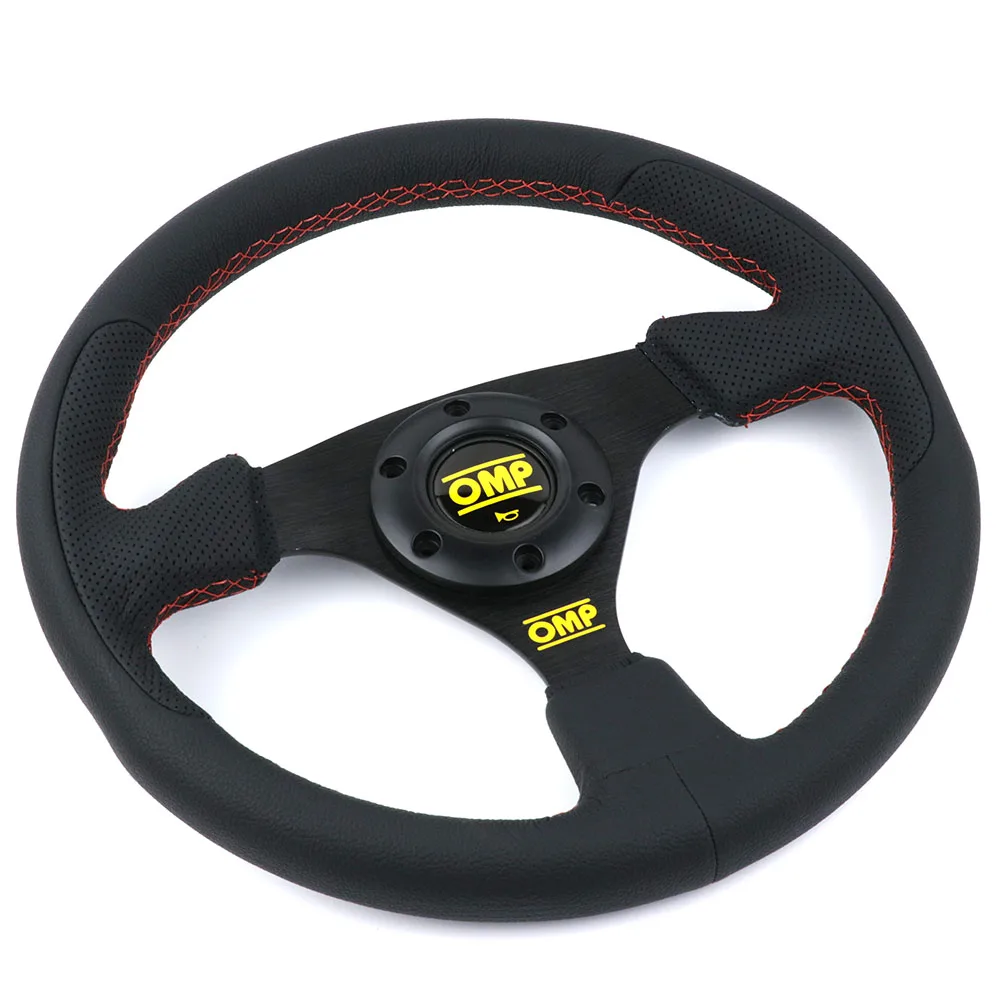 Black Leather 13inch OMP Flat Tuning Sport Racing Steering Wheel With RED Stitching
Black Leather 13inch OMP Flat Tuning Sport Racing Steering Wheel With RED Stitching