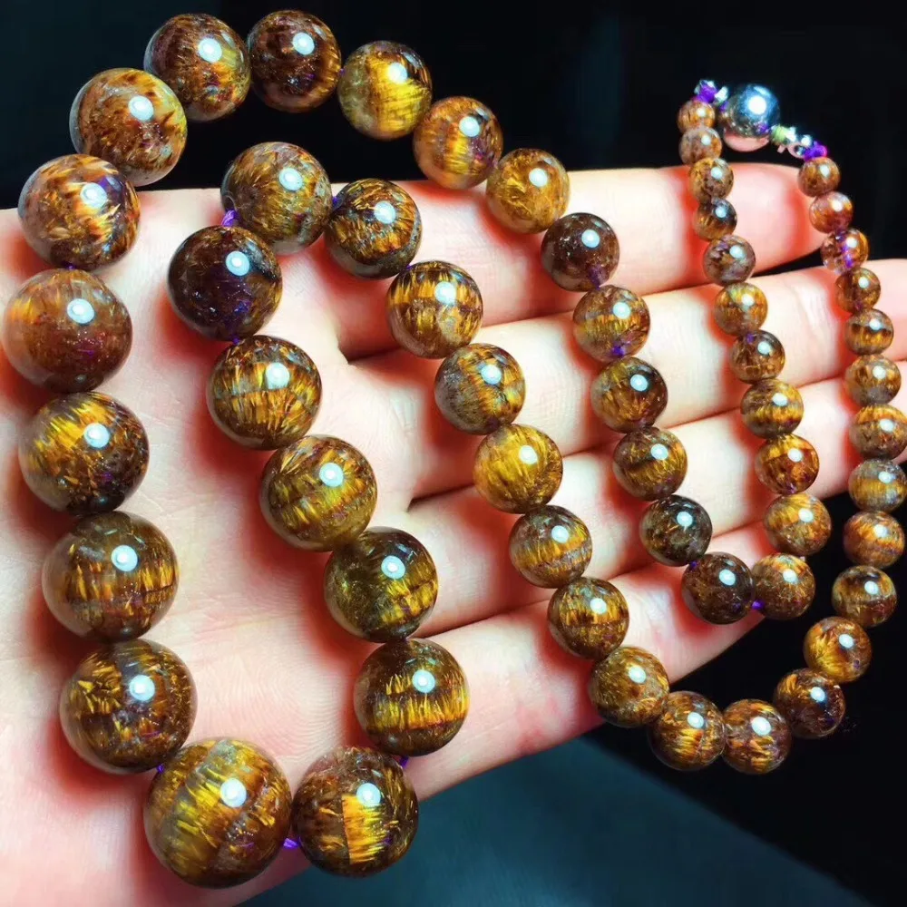 Top Quality Natural Cacoxenite Gold Rutilated Gemstone Necklace 4-13.3MM Women Lady Best Crystal Round Beads Certificate AAAAA
Top Quality Natural Cacoxenite Gold Rutilated Gemstone Necklace 4-13.3MM Women Lady Best Crystal Round Beads Certificate AAAAA