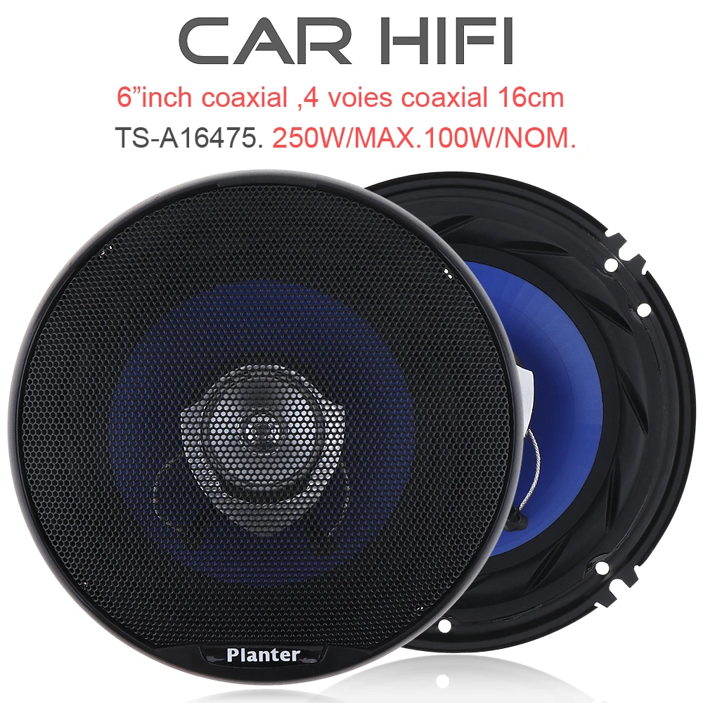 2pcs 6.5 Inch 250W Car HiFi Coaxial Speaker Vehicle Door Auto Audio Music Stereo Full Range Frequency Speakers for Car Vehicle
2pcs 6.5 Inch 250W Car HiFi Coaxial Speaker Vehicle Door Auto Audio Music Stereo Full Range Frequency Speakers for Car Vehicle