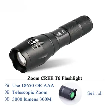 Zoom lanternas cree xml T6 led Flashlight Waterproof Hand Light Torch 3000 lumens AAA OR 18650 rechargeable battery
Zoom lanternas cree xml T6 led Flashlight Waterproof Hand Light Torch 3000 lumens AAA OR 18650 rechargeable battery