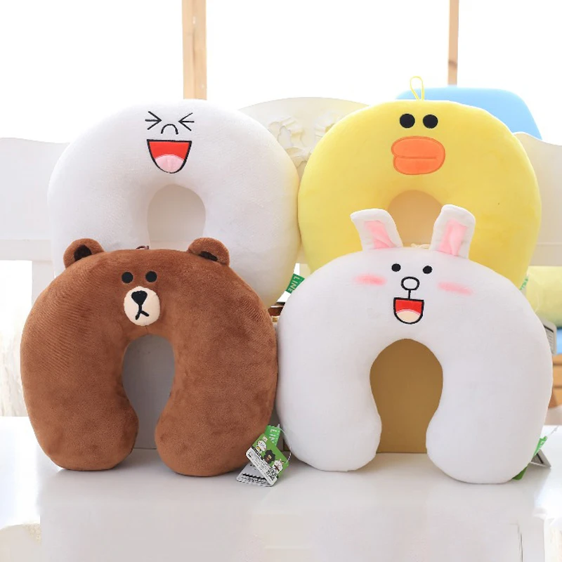 Line Town Anime peripheral plush toys brown bear cony rabbit U-shaped pillow Office nap pillow Soft and comfortable cartoon dol
Line Town Anime peripheral plush toys brown bear cony rabbit U-shaped pillow Office nap pillow Soft and comfortable cartoon dol