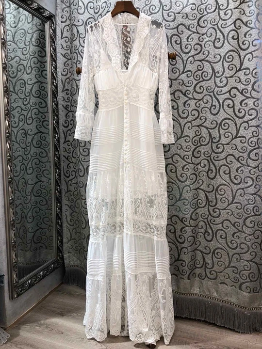 2019 New Women's Inner Lining Suspender with V-neck in Summer Garment, Pure Embroidered Long Dress 525
2019 New Women's Inner Lining Suspender with V-neck in Summer Garment, Pure Embroidered Long Dress 525