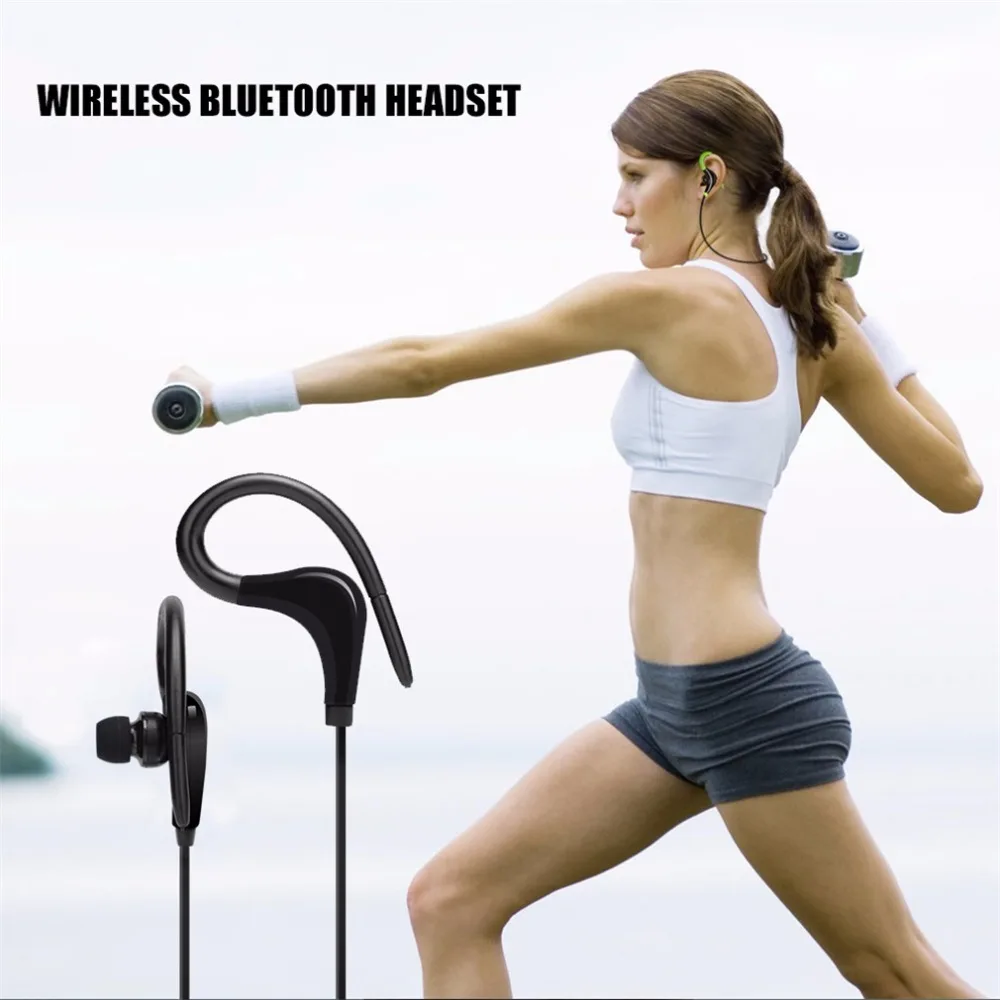 Image AX 01 Wireless Bluetooth V4.1 Super Stereo Bass Earphone Ultimate Comfort Sport Running Noise Reduction Ear Hook Earphone