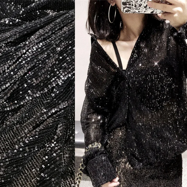 Black Silver Sequins Flash Sequins Fabric Small Fold Fabric for Dress Stoffen Telas De Algodon Para Patchwork Sequin Fabric
Black Silver Sequins Flash Sequins Fabric Small Fold Fabric for Dress Stoffen Telas De Algodon Para Patchwork Sequin Fabric