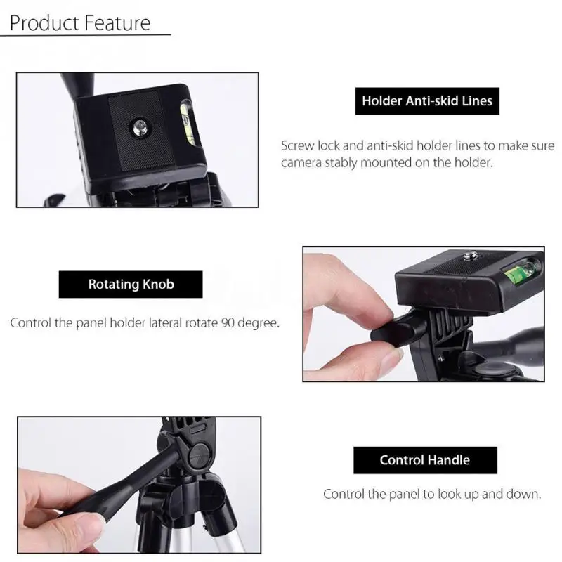 Long tripod Bluetooth Remote Control Self-Timer Camera Shutter Clip Holder Tripod Sets Kit Gift For phone Stand holder (8)