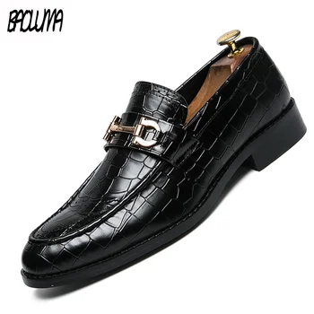Men Dress Shoes Leather Brown Formal Man Wedding Shoe Elegant Luxury Suit Shoes Big Size Fashion Party Shoes Pointed Toe Flats
Men Dress Shoes Leather Brown Formal Man Wedding Shoe Elegant Luxury Suit Shoes Big Size Fashion Party Shoes Pointed Toe Flats
