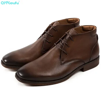 QYFCIOUFU Mens Genuine Leather Bota Masculina Italian Custom Goodyear Chelsea Boots Men Classic Leather Work Ankle Boots Oxfords
QYFCIOUFU Mens Genuine Leather Bota Masculina Italian Custom Goodyear Chelsea Boots Men Classic Leather Work Ankle Boots Oxfords