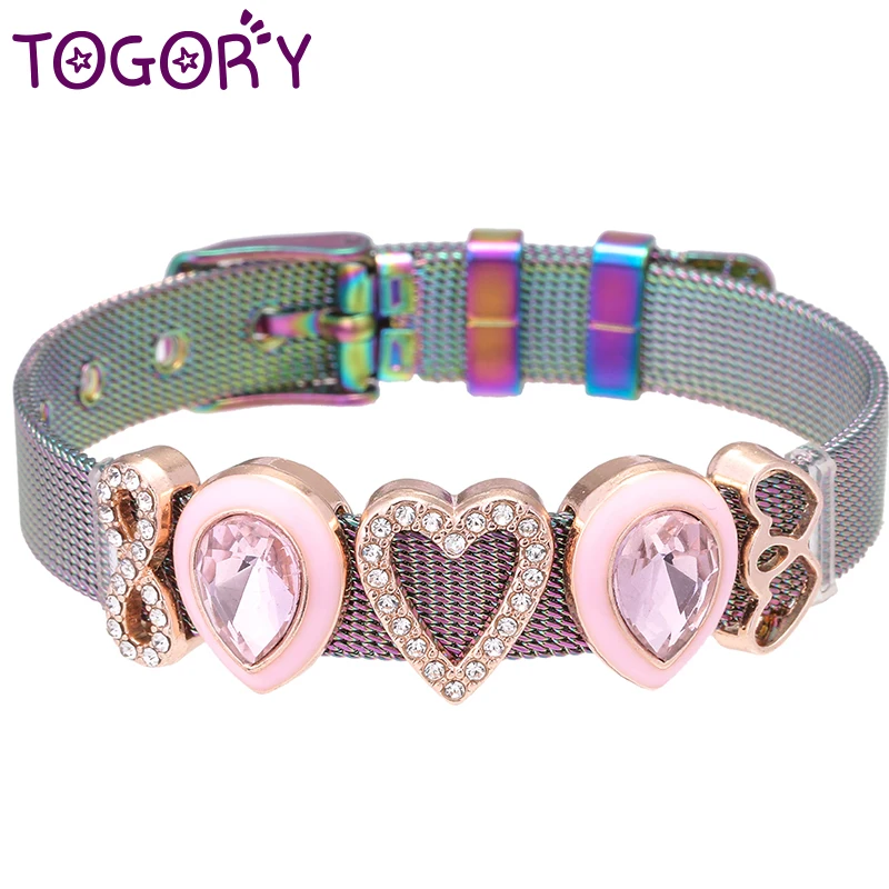 Stainless Steel Keeper Mesh Bracelet Set with Infinite Love Key & Lock Slide Charms Fine Bracelets Bangles For Women Jewelry
Stainless Steel Keeper Mesh Bracelet Set with Infinite Love Key & Lock Slide Charms Fine Bracelets Bangles For Women Jewelry