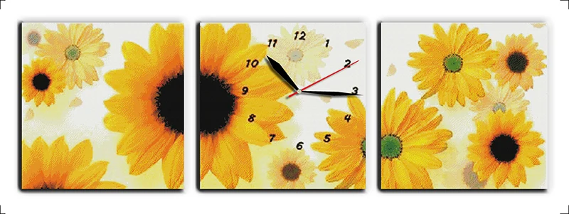 

Sunflowers(Blossoming ) cross stitch kit 14ct 11ct count print canvas wall clock stitching embroidery DIY handmade needlework