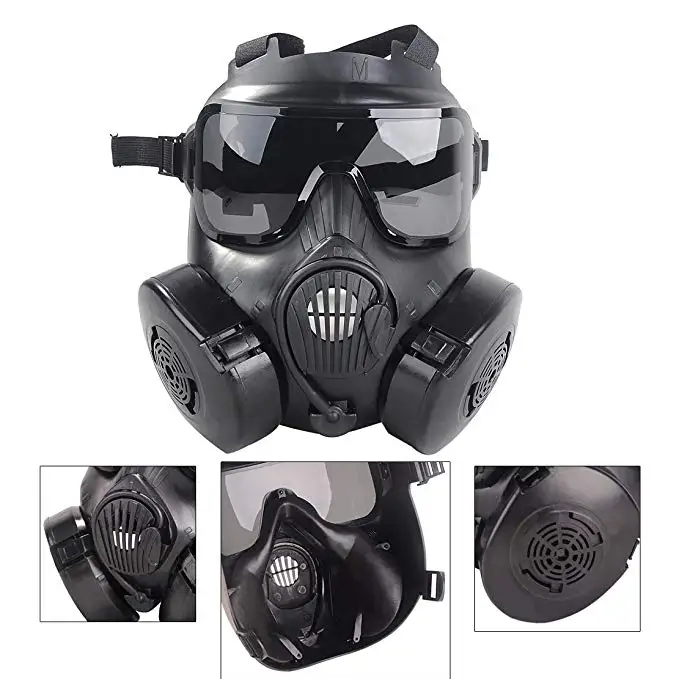 Tactical Full Face Respirator Mask Resident Evil M50 Gas Mask with 2 Breathable Fans for For CS War Game Airsoft Paintball
Tactical Full Face Respirator Mask Resident Evil M50 Gas Mask with 2 Breathable Fans for For CS War Game Airsoft Paintball