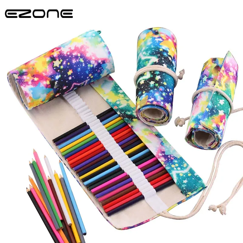 EZONE 36/48/72 Hole Star Sky Canvas Pencil Case Large Capacity Roll Up Pencil Bag Portable School Pen Box Roll Pouch Stationery
EZONE 36/48/72 Hole Star Sky Canvas Pencil Case Large Capacity Roll Up Pencil Bag Portable School Pen Box Roll Pouch Stationery