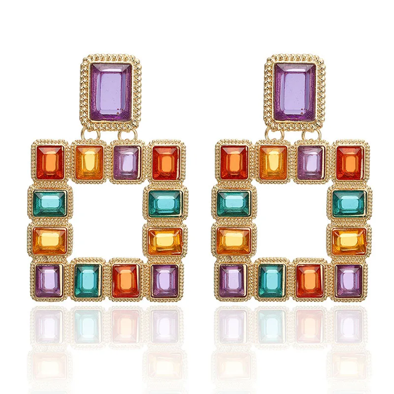 SexeMara Large Square ZA Dangle Earrings For Women Charm Vintage Gold Color Fashion Crystal Drop Earring Bohemia Bride Jewelry
SexeMara Large Square ZA Dangle Earrings For Women Charm Vintage Gold Color Fashion Crystal Drop Earring Bohemia Bride Jewelry