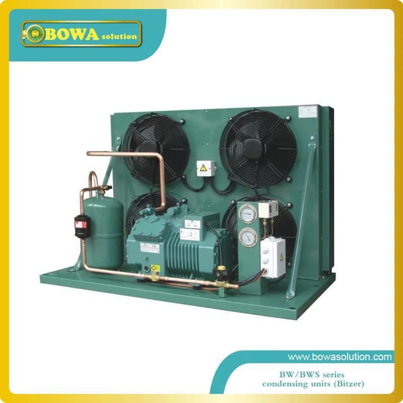 20HP middle temperature condensing unit with original Bitzer compressor and 150sqm condenser
20HP middle temperature condensing unit with original Bitzer compressor and 150sqm condenser