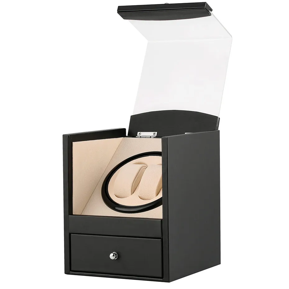 Black Drawer Type Watch Winder US/UK/AU/EU Plug Wooden Shaker Holder Automatic Winding Jewelry Watch Storage Boxes
Black Drawer Type Watch Winder US/UK/AU/EU Plug Wooden Shaker Holder Automatic Winding Jewelry Watch Storage Boxes