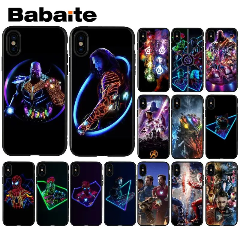 Babaite Marvel Superheroes The Avengers Black Soft Shell Phone Cover for iPhone 8 7 6 6S Plus X XS MAX 5 5S SE XR Mobile Cases
Babaite Marvel Superheroes The Avengers Black Soft Shell Phone Cover for iPhone 8 7 6 6S Plus X XS MAX 5 5S SE XR Mobile Cases