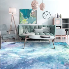 Aovoll tapetes para sala de estar americano bonito roxo céu estrelado padrão tapete quarto sala estar mesa acessórios(China)