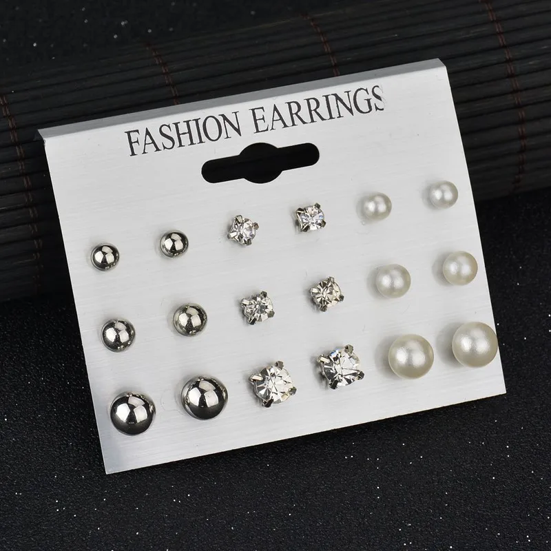 WLP 6 9 12 pairs/set Pearl Earrings set For Women Jewelry Bijoux Brincos Pendientes Mujer Fashion Simulated pearl Stud Earrings
WLP 6 9 12 pairs/set Pearl Earrings set For Women Jewelry Bijoux Brincos Pendientes Mujer Fashion Simulated pearl Stud Earrings