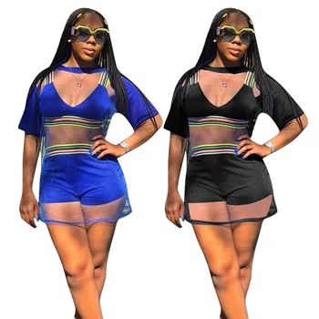 Spring Summer Women Two Piece Set Top and Pants Plus Size Outfits Tracksuit Sweatsuit Outfit Casual Mesh 3 Piece Sets
Spring Summer Women Two Piece Set Top and Pants Plus Size Outfits Tracksuit Sweatsuit Outfit Casual Mesh 3 Piece Sets
