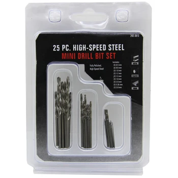 25 Pieces HSS Twist Micro Mini Drill Bits Set 0.5mm~3mm/0.019"~0.118" for PCB DIY Craft Jewelry
25 Pieces HSS Twist Micro Mini Drill Bits Set 0.5mm~3mm/0.019"~0.118" for PCB DIY Craft Jewelry