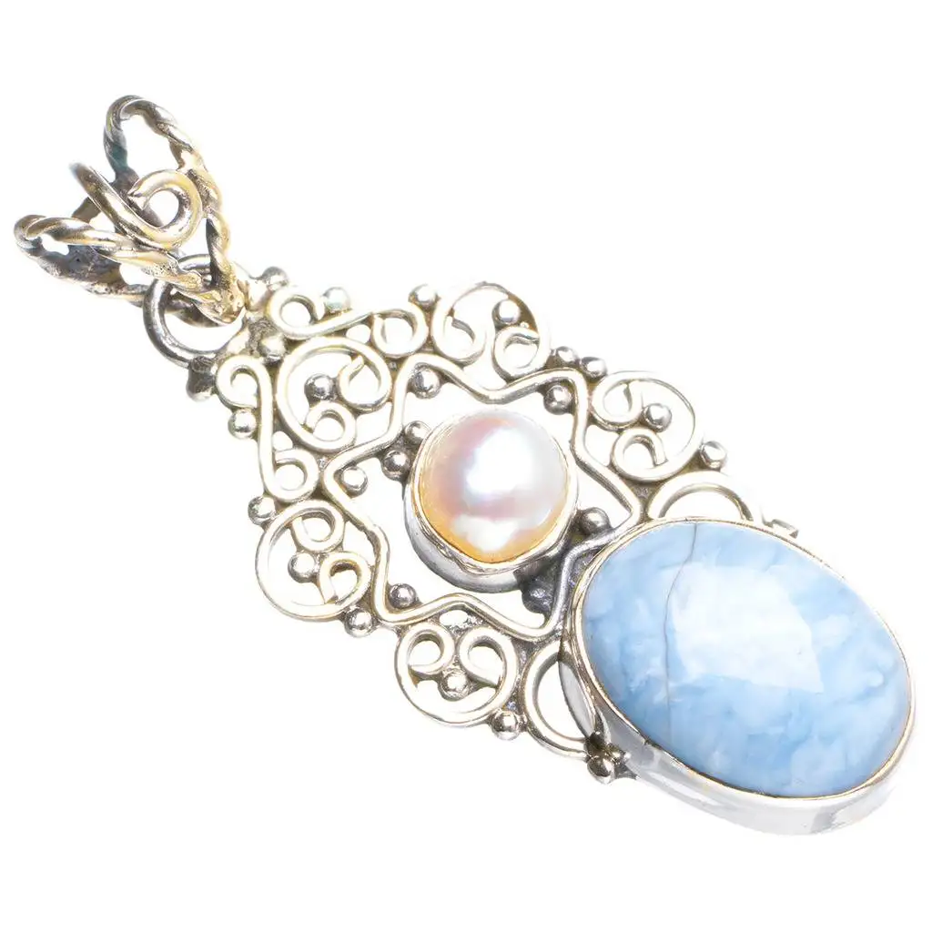Natural Owhyee Opal and River Pearl Handmade Unique 925 Sterling Silver Pendant 1.75" Y5141
Natural Owhyee Opal and River Pearl Handmade Unique 925 Sterling Silver Pendant 1.75" Y5141