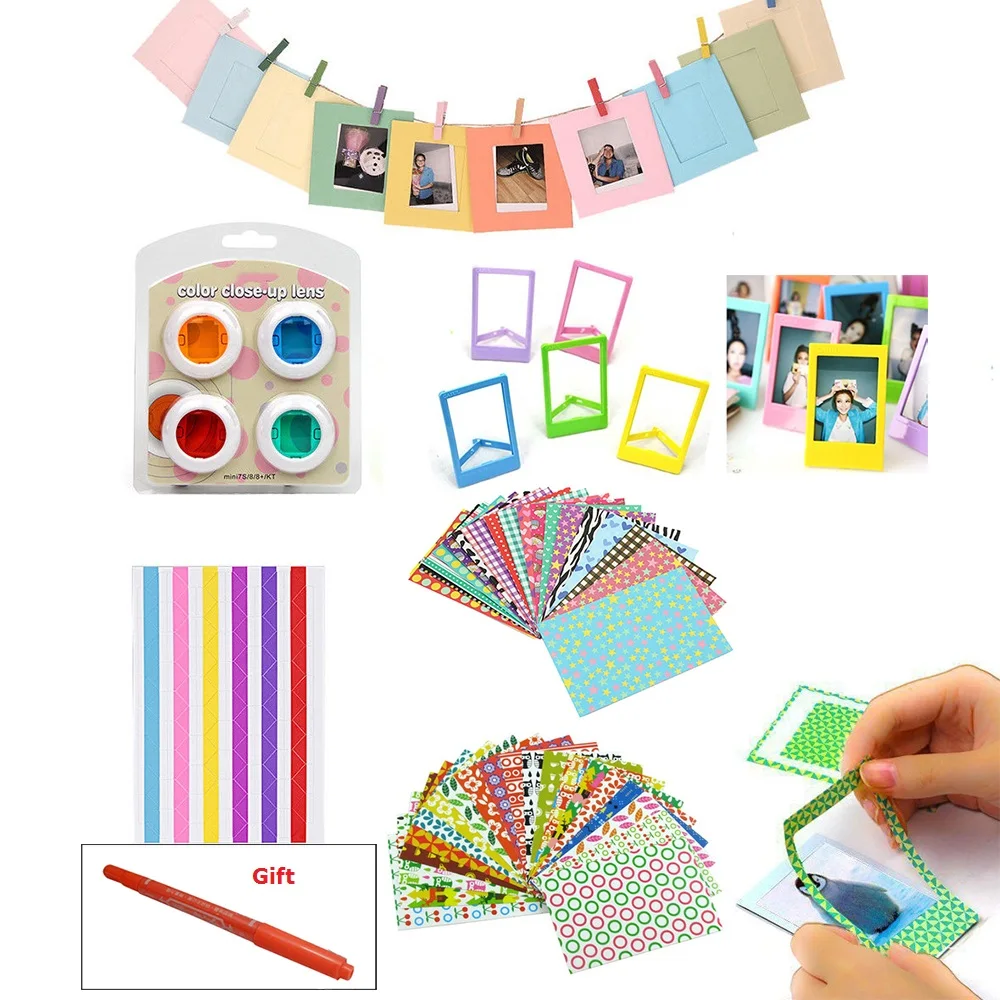 4 Colors Filter + Stickers + Photo Frame For Fujifilm Instax Mini 8, 8+, 7s, 9, Hello Kitty Instant Camera & Photo Paper Films
4 Colors Filter + Stickers + Photo Frame For Fujifilm Instax Mini 8, 8+, 7s, 9, Hello Kitty Instant Camera & Photo Paper Films