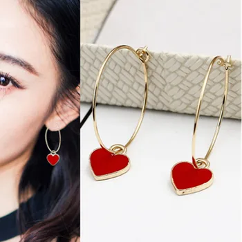 Fashion Women Earring Big Alloy Dripping Heart Hoop Earrings For Women Temperament Accessories Earrings Fashion Jewelry 2018
Fashion Women Earring Big Alloy Dripping Heart Hoop Earrings For Women Temperament Accessories Earrings Fashion Jewelry 2018