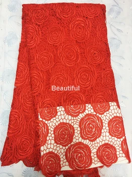 Super deal!!! Fashion African cord lace chemical water soluble net guipure fabric for lace dress sewing
Super deal!!! Fashion African cord lace chemical water soluble net guipure fabric for lace dress sewing