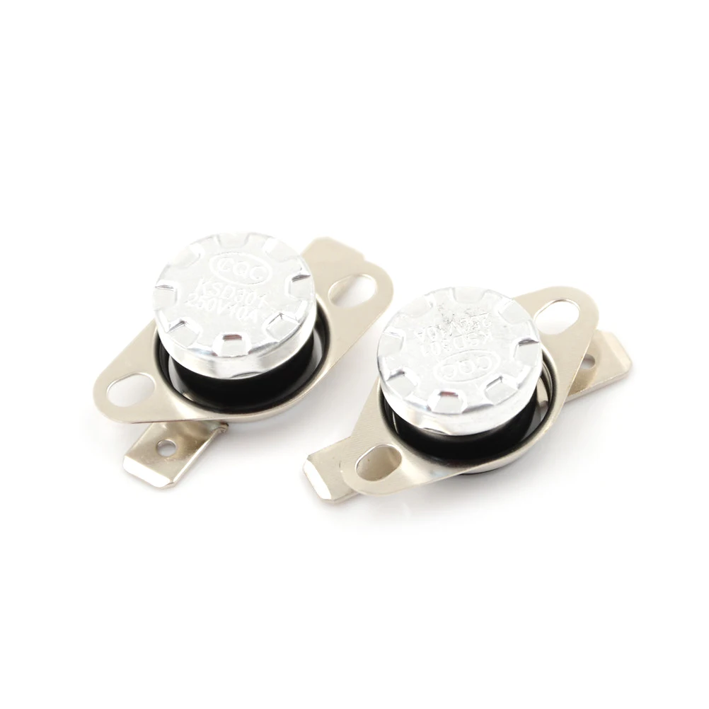 2PCS KSD301 250V 10A Normally Closed NC Thermostat Temperature Thermal Control Switch Deg.C 30-160 Temperature Switch
2PCS KSD301 250V 10A Normally Closed NC Thermostat Temperature Thermal Control Switch Deg.C 30-160 Temperature Switch