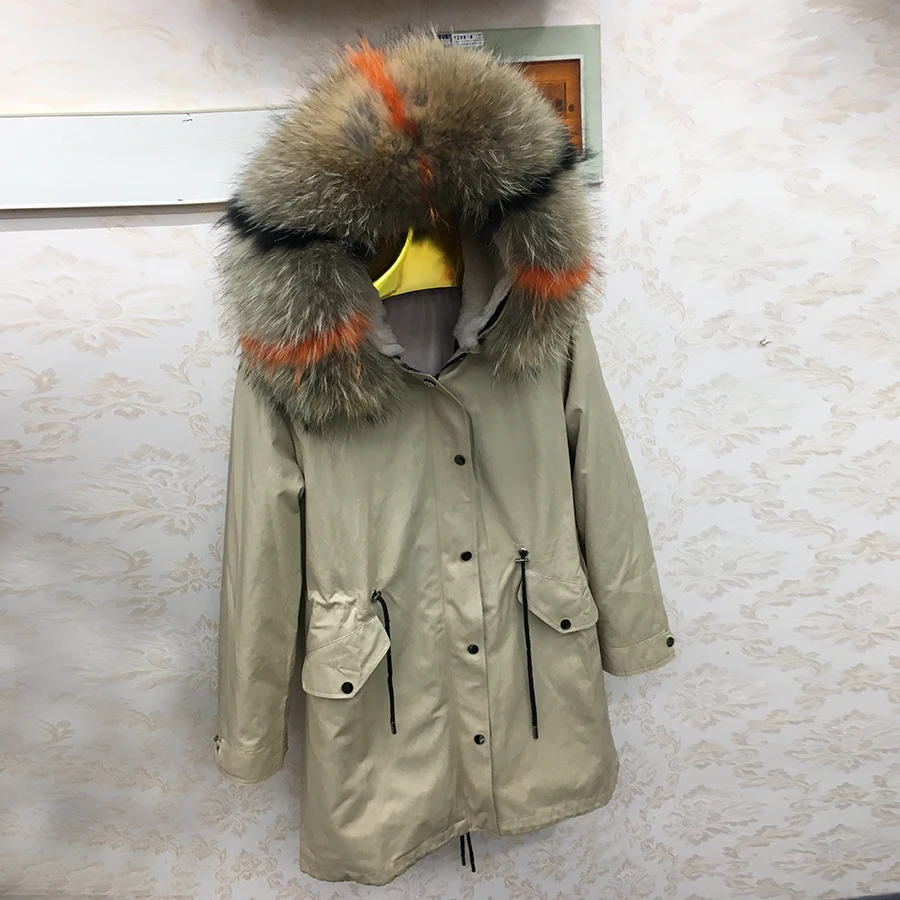 Detachable New winter jacket women outwear thick parkas raccoon natural real fur collar real rabbit fur liner
Detachable New winter jacket women outwear thick parkas raccoon natural real fur collar real rabbit fur liner