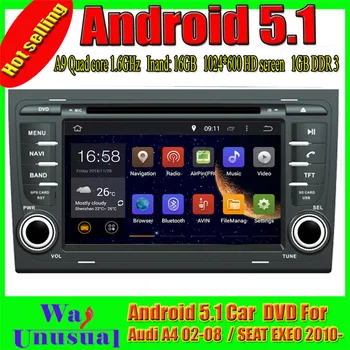 2016 Top Car Styling 1024*600 Quad Core 16G 7'' Pure Android 5.1.1 Car GPS Player for AUDI A4 2002-2008/ for SEAT EXEO 2010-
2016 Top Car Styling 1024*600 Quad Core 16G 7'' Pure Android 5.1.1 Car GPS Player for AUDI A4 2002-2008/ for SEAT EXEO 2010-