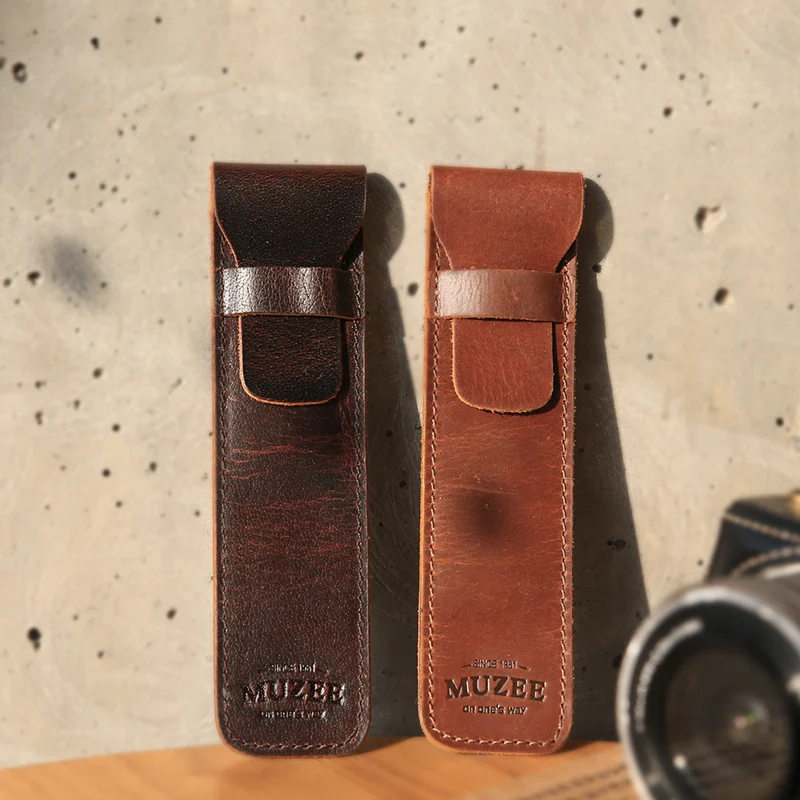 Muzee 2019 New Crazy Horse Leather Pencil Bag Male Pen Storage Bag Convenient Fashion Pens Protective Bags
Muzee 2019 New Crazy Horse Leather Pencil Bag Male Pen Storage Bag Convenient Fashion Pens Protective Bags