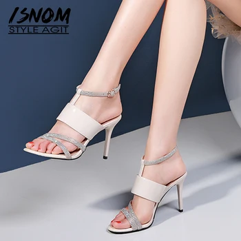 ISNOM Gladiator Sandals Women 2019 New Summer High Heels Sandals Women Party Patent Leather Shoes Female Crystal Shoes Ladies
ISNOM Gladiator Sandals Women 2019 New Summer High Heels Sandals Women Party Patent Leather Shoes Female Crystal Shoes Ladies