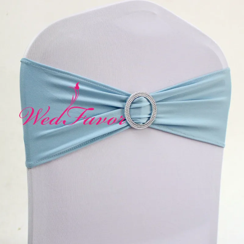WedFavor 100pcs Light Blue Spandex Chair Bow Sashes Lycra Stretch Chair Bands With Round Buckle For Banquet Wedding Decoration
WedFavor 100pcs Light Blue Spandex Chair Bow Sashes Lycra Stretch Chair Bands With Round Buckle For Banquet Wedding Decoration