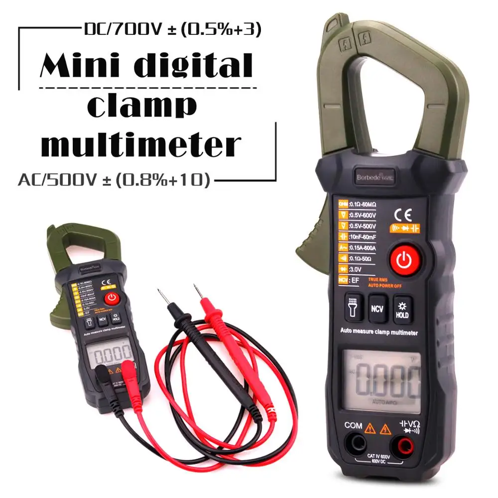 Clamp meter automatically recognizes DC/AC voltage current LED display digital on-off test laboratory factory
Clamp meter automatically recognizes DC/AC voltage current LED display digital on-off test laboratory factory
