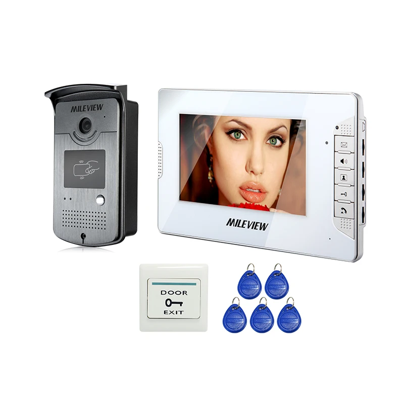 Wholesale New 7 inch Color Home Video Door Phone Intercom System 1 White Monitor + 1 Waterproof RFID Access Camera FREE SHIPPING
Wholesale New 7 inch Color Home Video Door Phone Intercom System 1 White Monitor + 1 Waterproof RFID Access Camera FREE SHIPPING