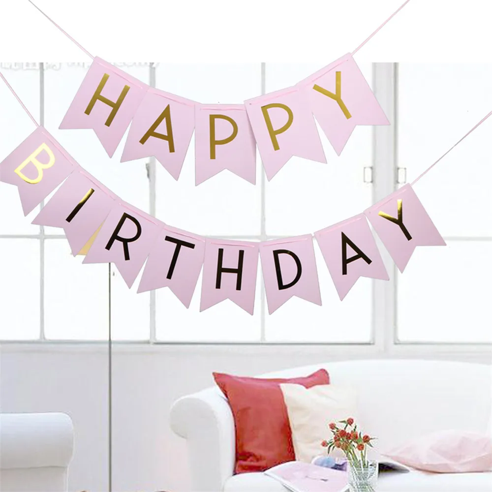 Pastel Pink Happy Birthday Banner Garland Hanging Gold Letters Photo Props Bunting Garland Wedding Decoration Party Event
Pastel Pink Happy Birthday Banner Garland Hanging Gold Letters Photo Props Bunting Garland Wedding Decoration Party Event