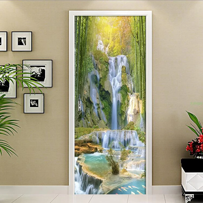 DIY New Forest Waterfall Water Park Door Stickers Mural PVC Self-adhesive 3D Wallpaper For Living Room Bedroom Door Decor Decals
DIY New Forest Waterfall Water Park Door Stickers Mural PVC Self-adhesive 3D Wallpaper For Living Room Bedroom Door Decor Decals