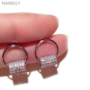 New Simple Geometric Round Stud Earrings Korean Shiny Crystal Circle Earring For Women Fashion Jewelry Bijoux
New Simple Geometric Round Stud Earrings Korean Shiny Crystal Circle Earring For Women Fashion Jewelry Bijoux