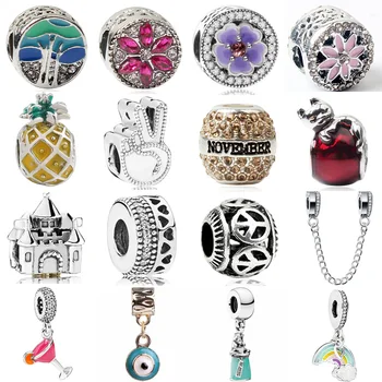 New Fashion European Pendant Beads Evil Eyes Rainbow Flowers Hearts Crystal Beads Fit Pandora Charms Bracelets Women DIY Jewelry
New Fashion European Pendant Beads Evil Eyes Rainbow Flowers Hearts Crystal Beads Fit Pandora Charms Bracelets Women DIY Jewelry