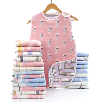 Newborn Sleeveless Baby Sleeping Bag Cartoon Cotton Kid Vest Sleeping Bag Printing 6Layers Gauze Stroller Bed Swaddle Baby 0-12m 
Newborn Sleeveless Baby Sleeping Bag Cartoon Cotton Kid Vest Sleeping Bag Printing 6Layers Gauze Stroller Bed Swaddle Baby 0-12m