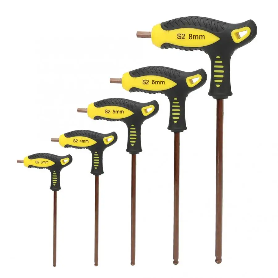 Ball Head Wrench Set T Shape Long Handle Hex Key Wrench Professional Repairing Hand Tool
Ball Head Wrench Set T Shape Long Handle Hex Key Wrench Professional Repairing Hand Tool