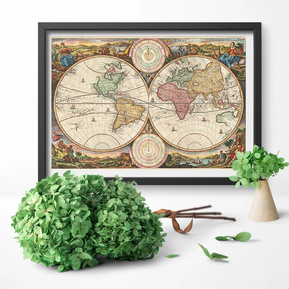Canvas Art Print Vintage World Map Painting Calligraphy Ancient Map of The World Retro Pictures Home Decor No Frame
Canvas Art Print Vintage World Map Painting Calligraphy Ancient Map of The World Retro Pictures Home Decor No Frame
