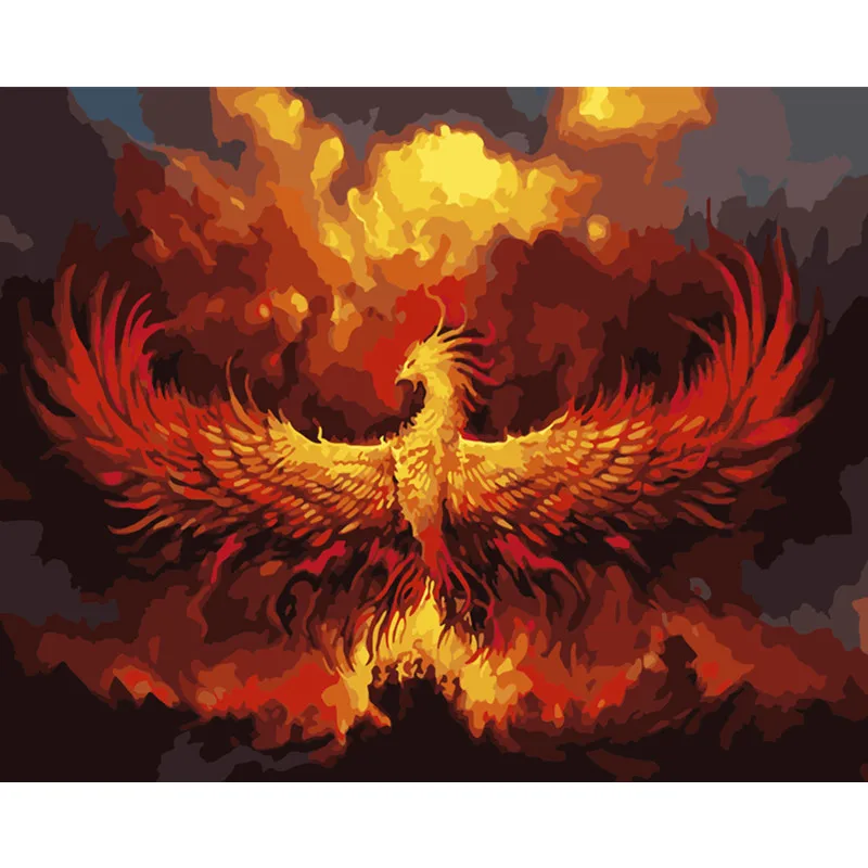 Painting By Numbers DIY Dropshipping 40x50 50x65cm Nirvana reborn phoenix Animal Canvas Wedding Decoration Art picture Gift
Painting By Numbers DIY Dropshipping 40x50 50x65cm Nirvana reborn phoenix Animal Canvas Wedding Decoration Art picture Gift
