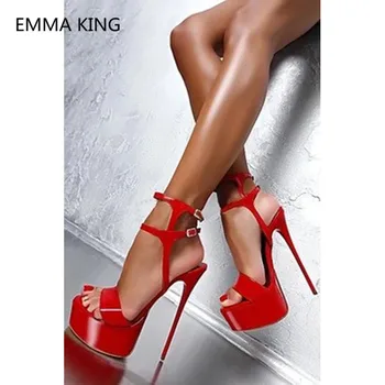 Sexy Women 16cm Stilettos High Heel Sandals Open Toe Ankle Strappy Ladies Summer Platform Shoes Woman Leather Gladiator Sandals
Sexy Women 16cm Stilettos High Heel Sandals Open Toe Ankle Strappy Ladies Summer Platform Shoes Woman Leather Gladiator Sandals