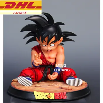 

Dragon Ball Statue Super Saiyan Son Goku Gohan's father and Kakarotto Goten Full-Length Portrait Resin Action Figure Toy J399