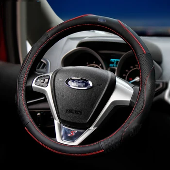 Black Leather Steering Wheel Cover for BMW Ford KIA Honda VW Volkswagen Buick Chevrolet Nissan Toyota Hyundai High Quality 
Black Leather Steering Wheel Cover for BMW Ford KIA Honda VW Volkswagen Buick Chevrolet Nissan Toyota Hyundai High Quality